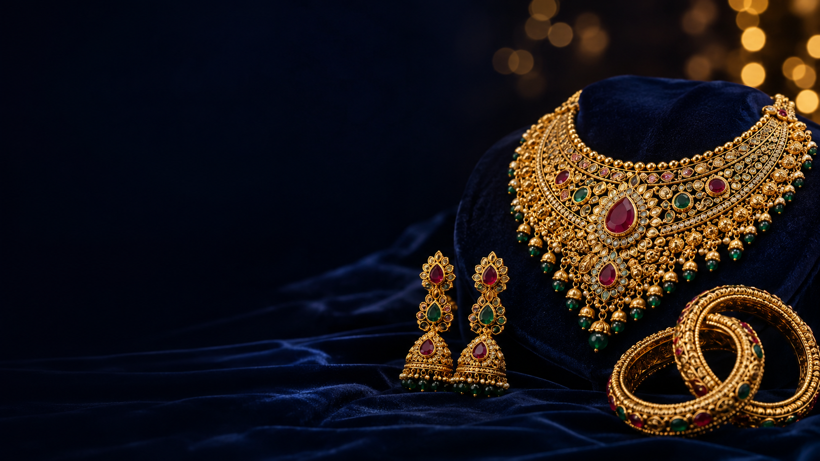 Illustrative gold necklaces collection